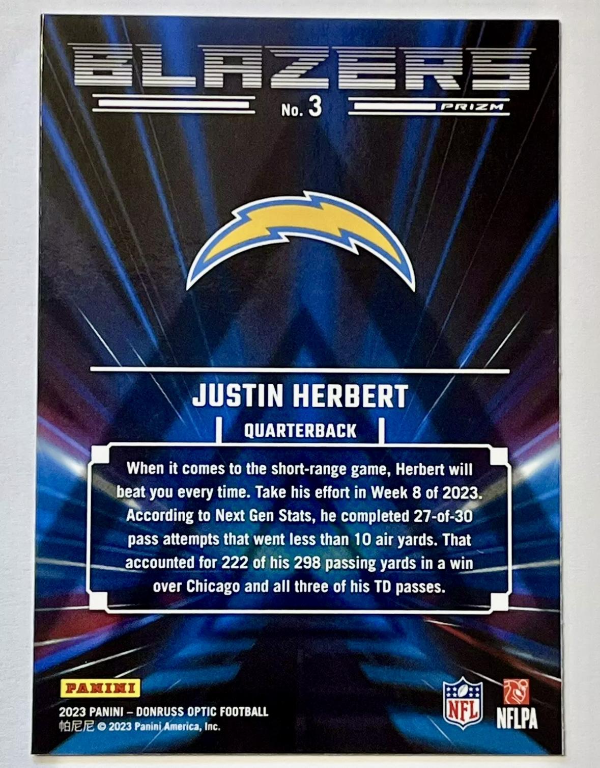 2023 Donruss Optic #3 Justin Herbert Blazers