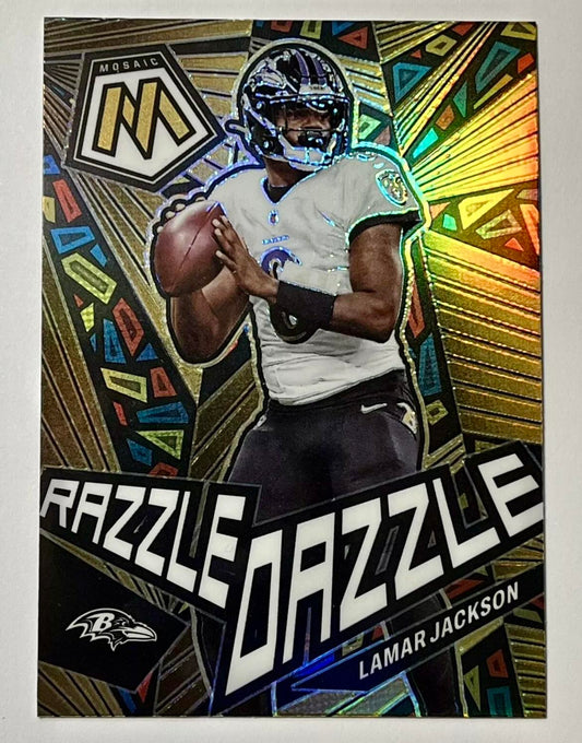 2023 Panini Mosaic #RD-4 Lamar Jackson Razzle Dazzle