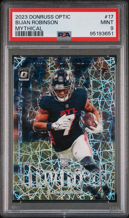 2023 Panini Donruss Optic Mythical #17 Bijan Robinson PSA 9