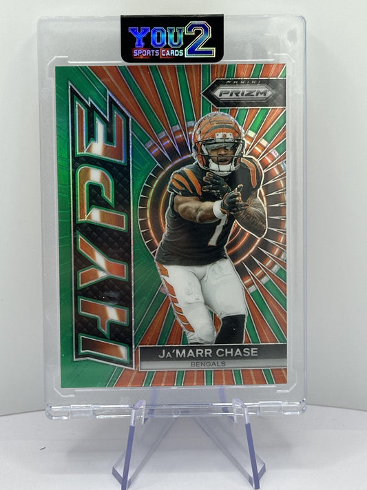 2023 Panini Prizm #H-8 Ja'Marr Chase Hype Prizms Green