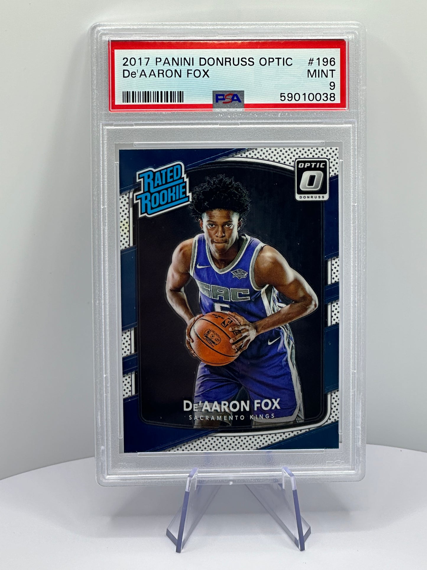 De’Aaron Fox Rated Rookie PSA9