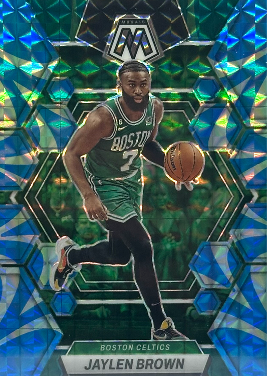 Psa10 Panini Mosaic - Reactive Blue Mosaic Prizm #9 Jaylen Brown