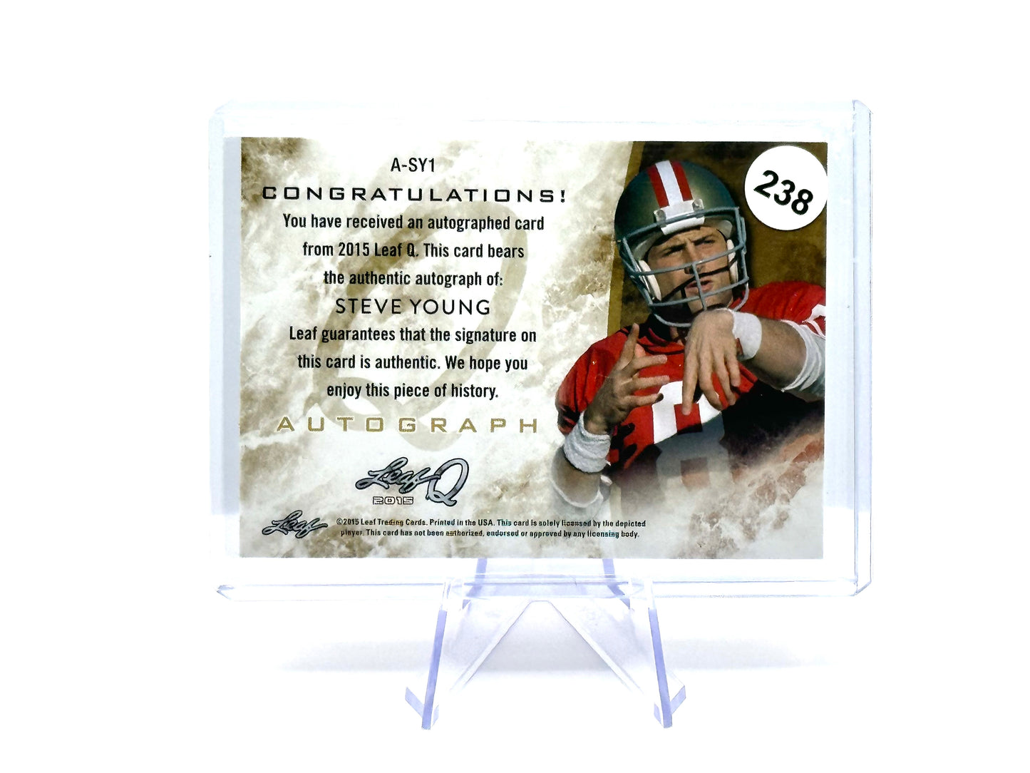 2015 Leaf Q Steve Young 6/10