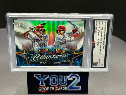 2023 Topp’s Cosmic Chrome Mike Trout/Shohei Otani #SC-C